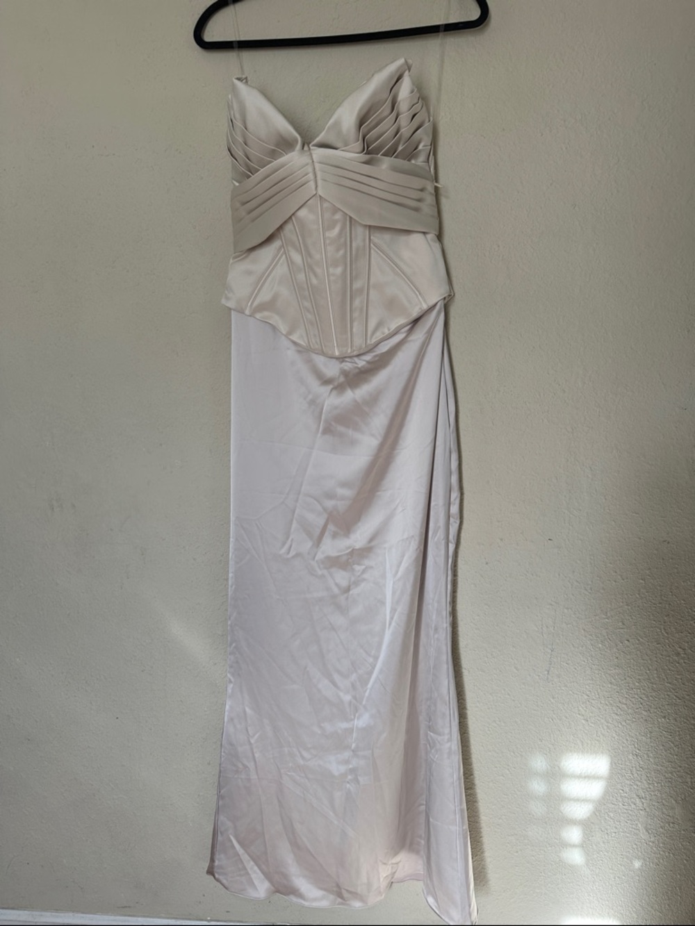 House of CB Eve size L A-C  Ivory Satin Corset Maxi Dress - Limited Edition - Picture 10 of 17